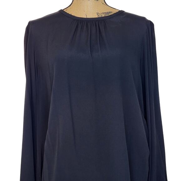 MARELLA Rivista Silk Crepe De Chine Blouse Removable Feather Cuffs NEW Size 8 - Picture 5 of 16